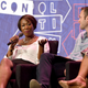 Joy Ann-Reid and Jon Favreau at the “Pod Save America” panel during Politicon at the Pasadena Convention Center on July 29, 2017, in California